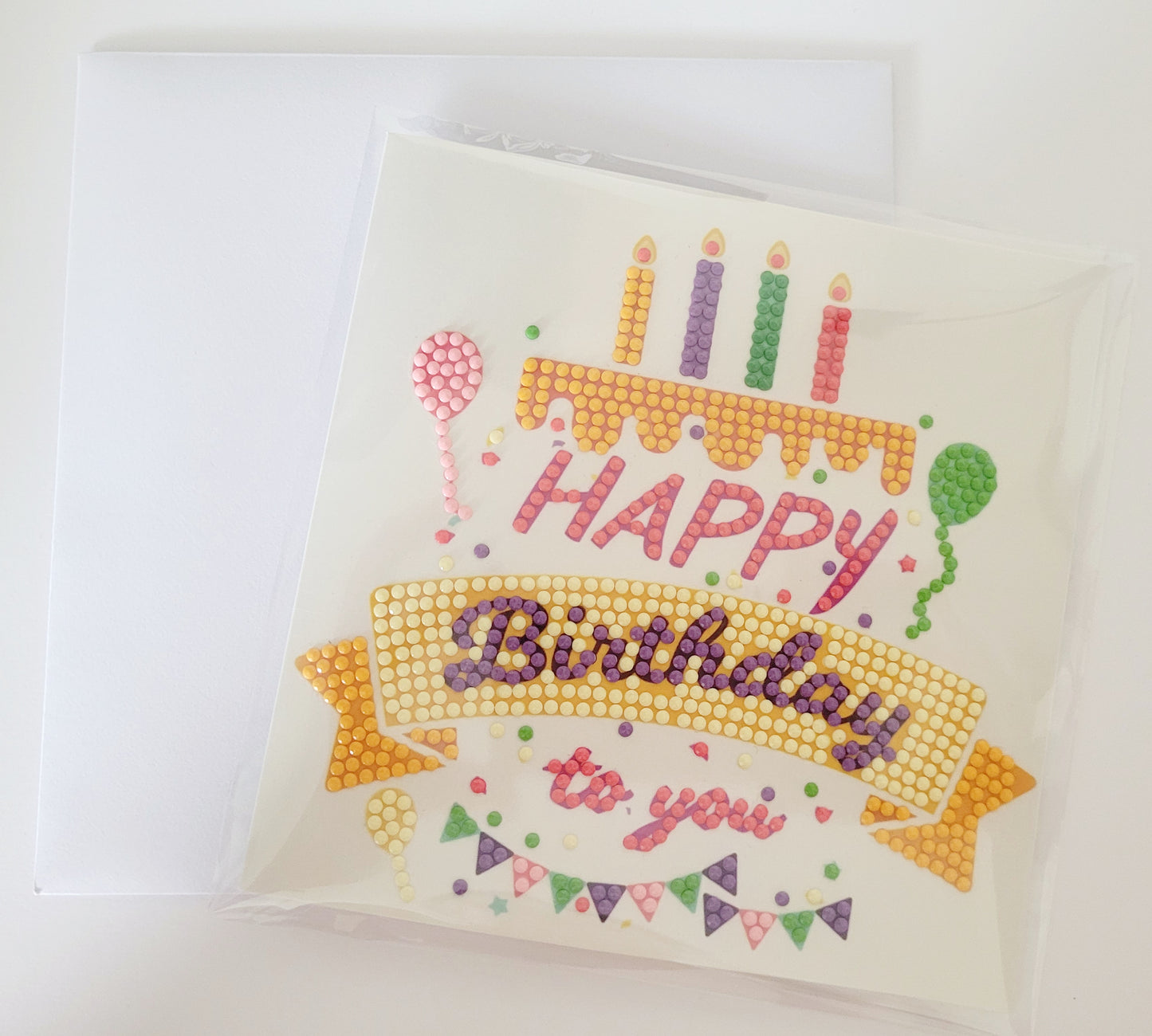 Diamond Art Birthday Card (Cake)