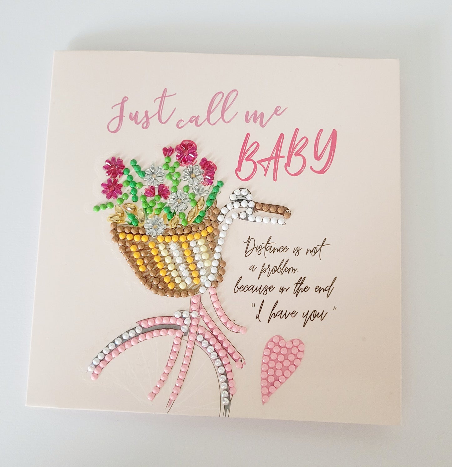 Diamond Art 'I Love You' Card