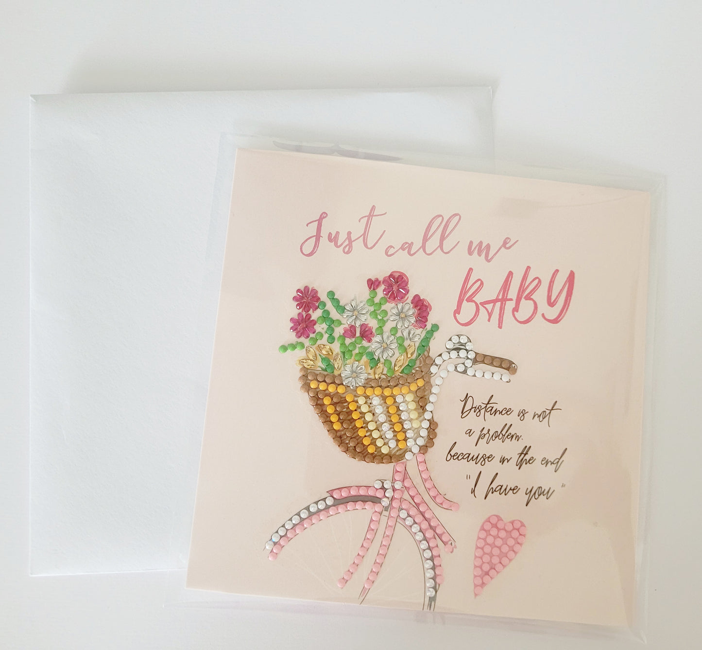 Diamond Art 'I Love You' Card