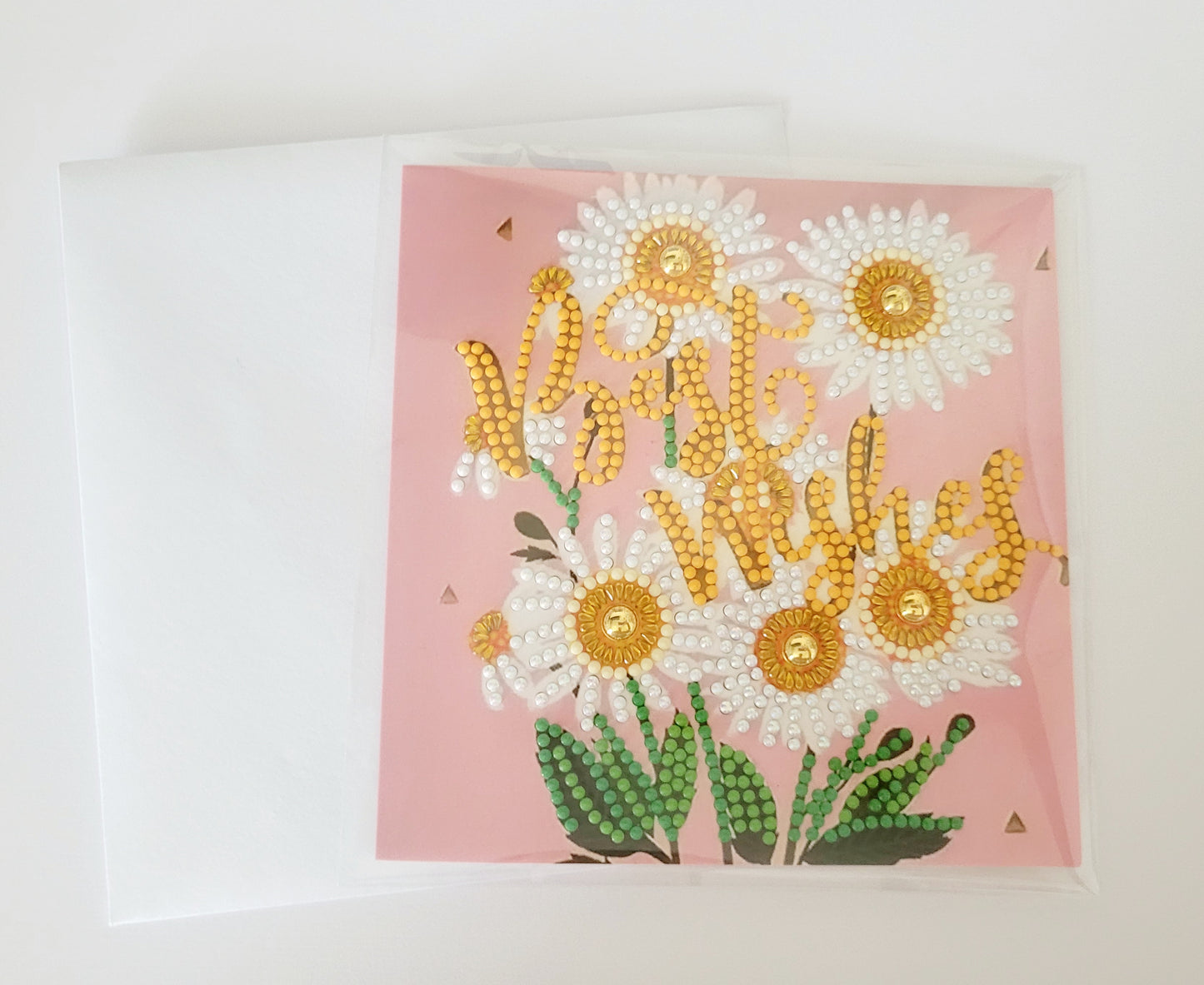 Diamond Art Best Wishes Card (Flowers)