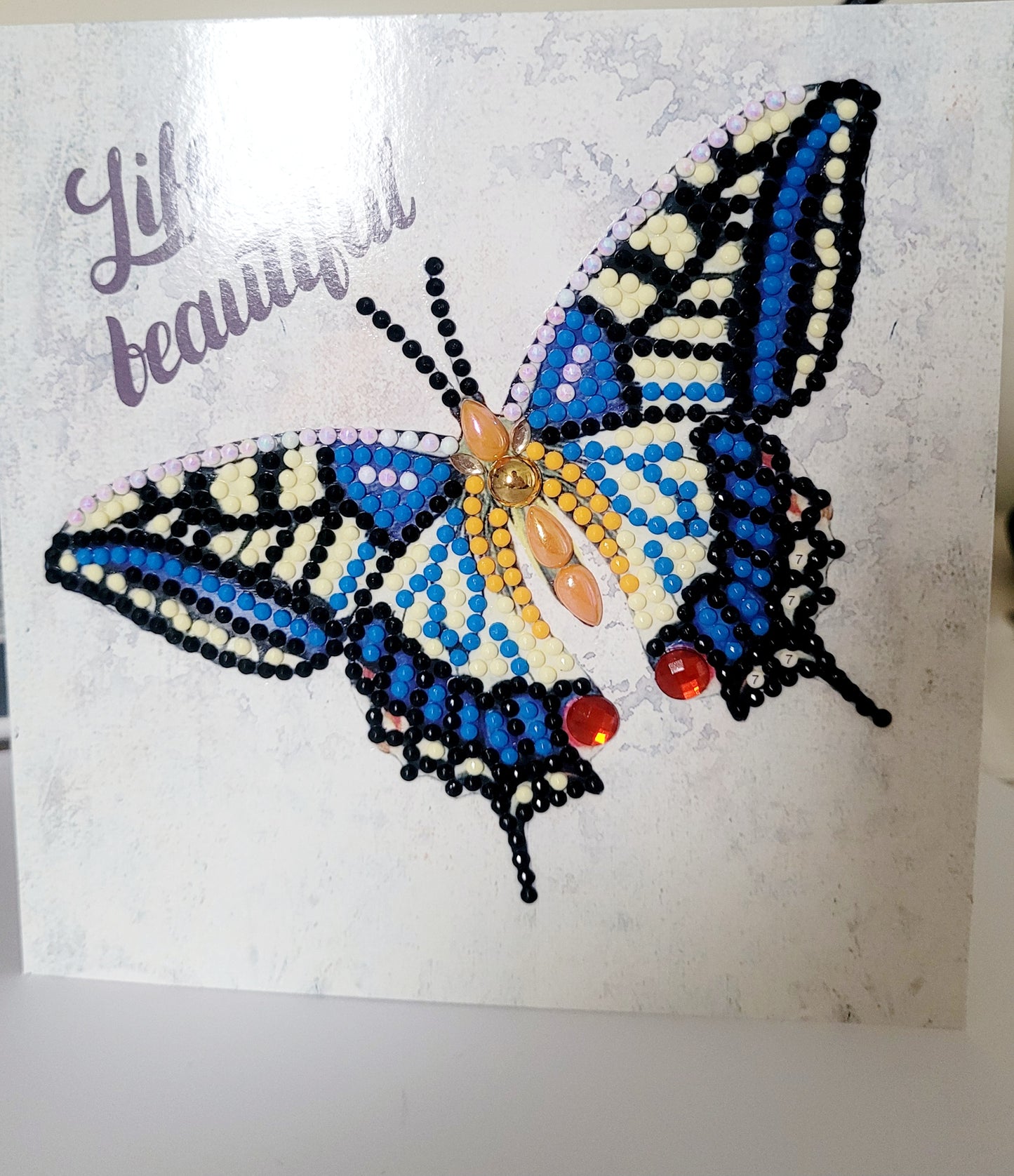 Diamond Art Best Wishes Card (Butterfly)