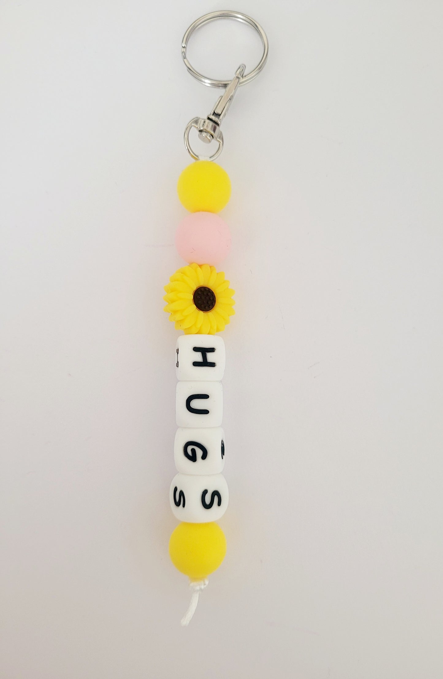 Flower 'Hugs' Silicone Keyring