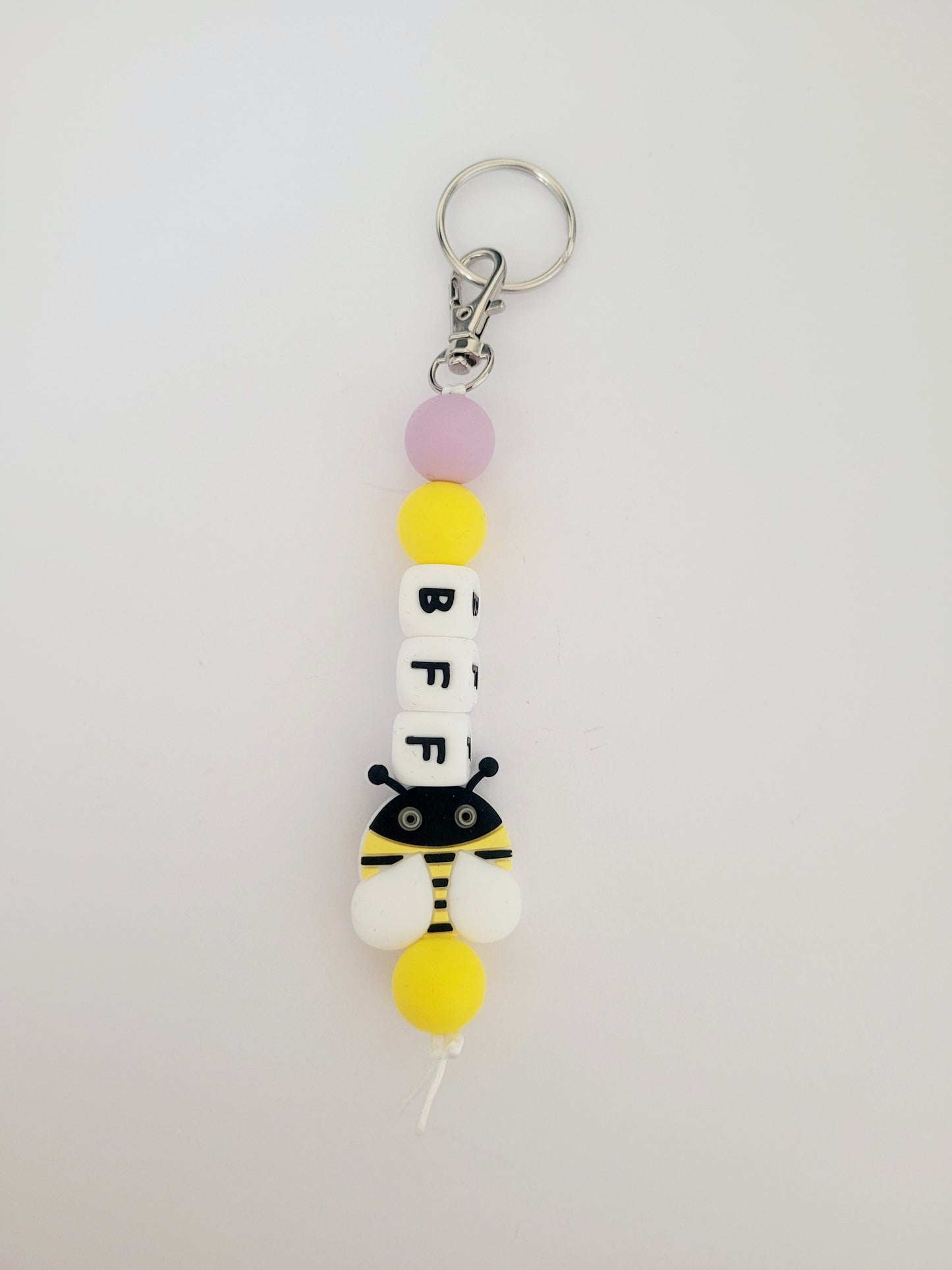 Bee 'BFF' Silicone Keyring