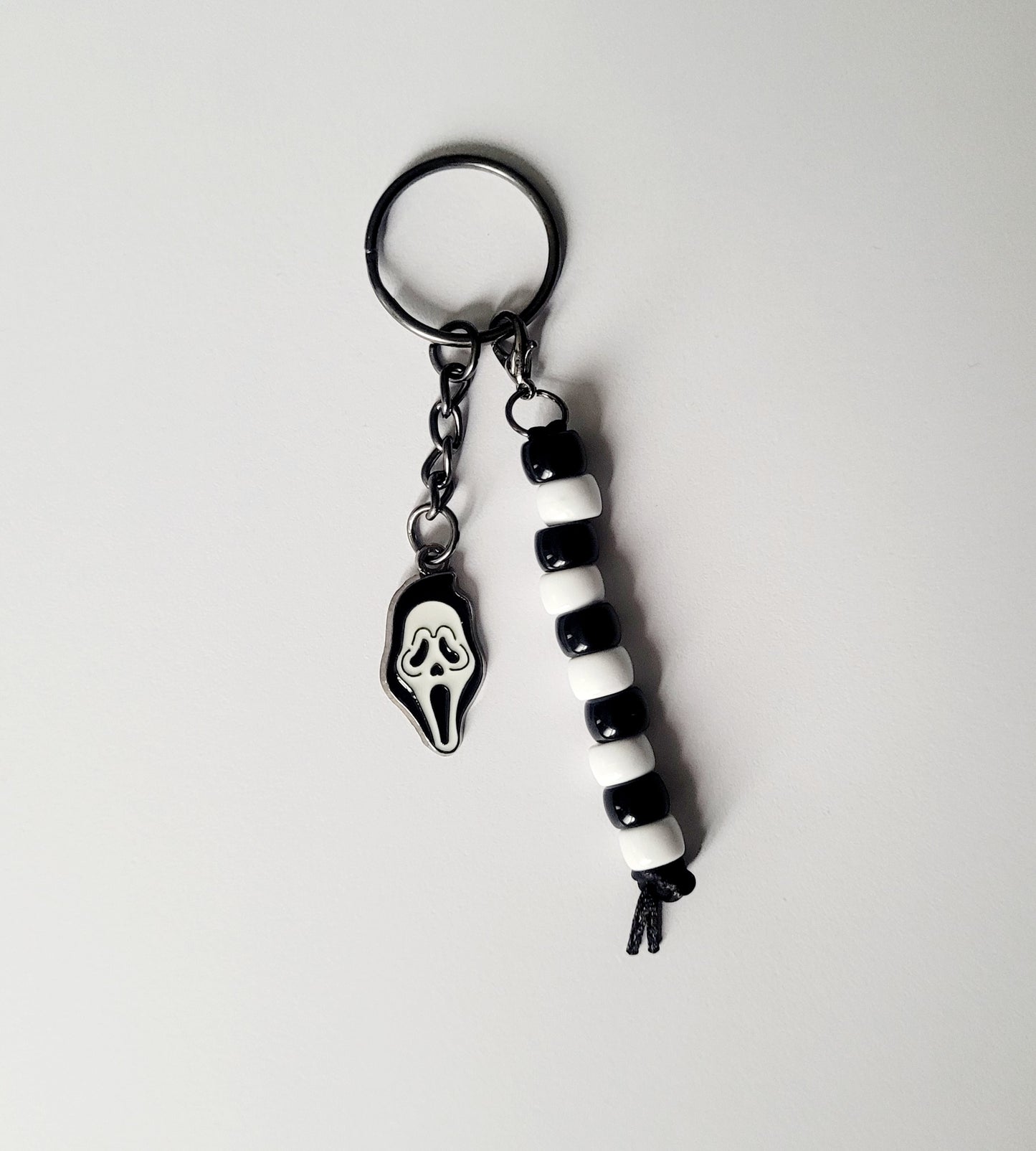 Beaded 'Ghostface' Keyring