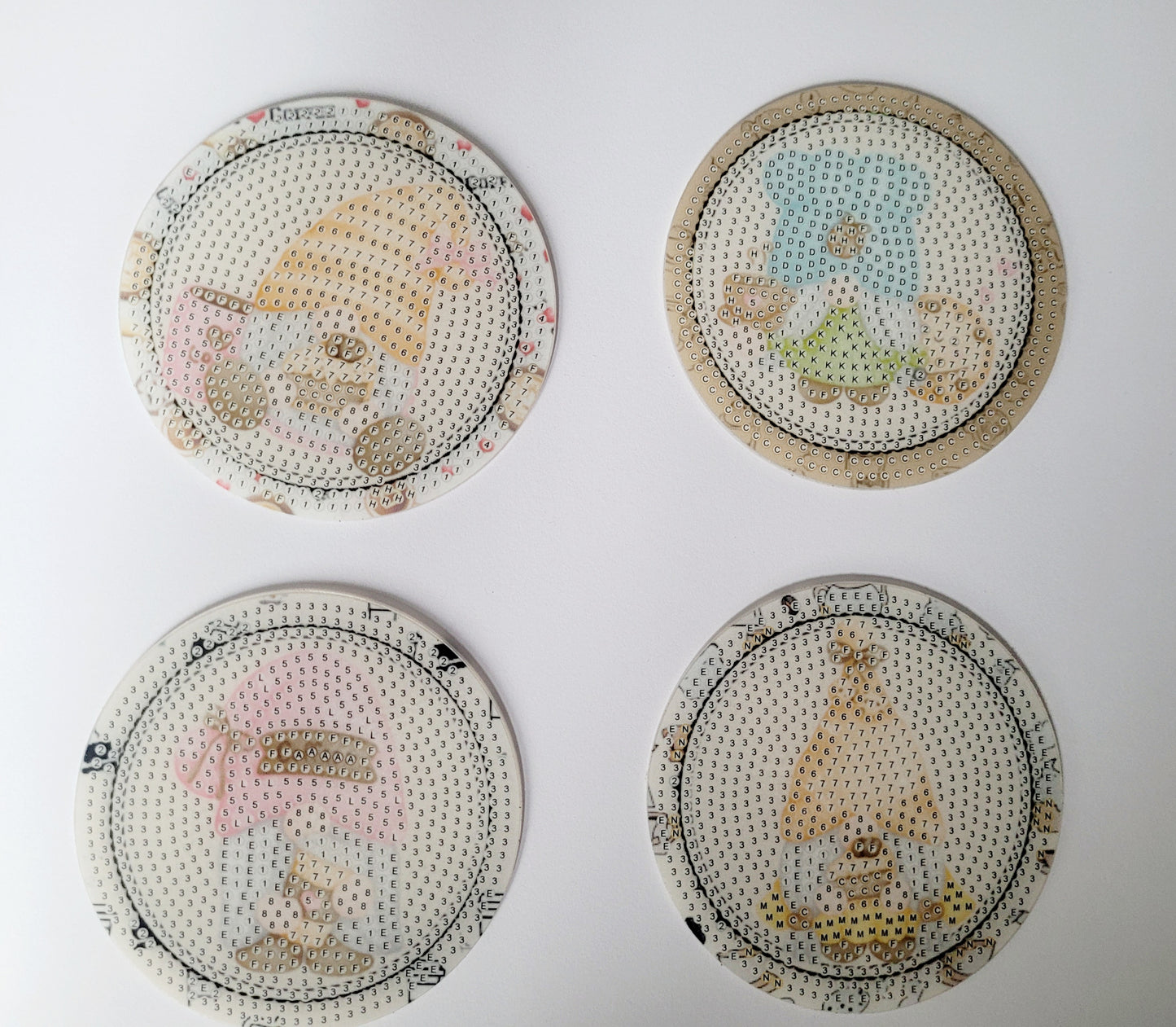 Diamond Art Gnome Coaster Set Kit