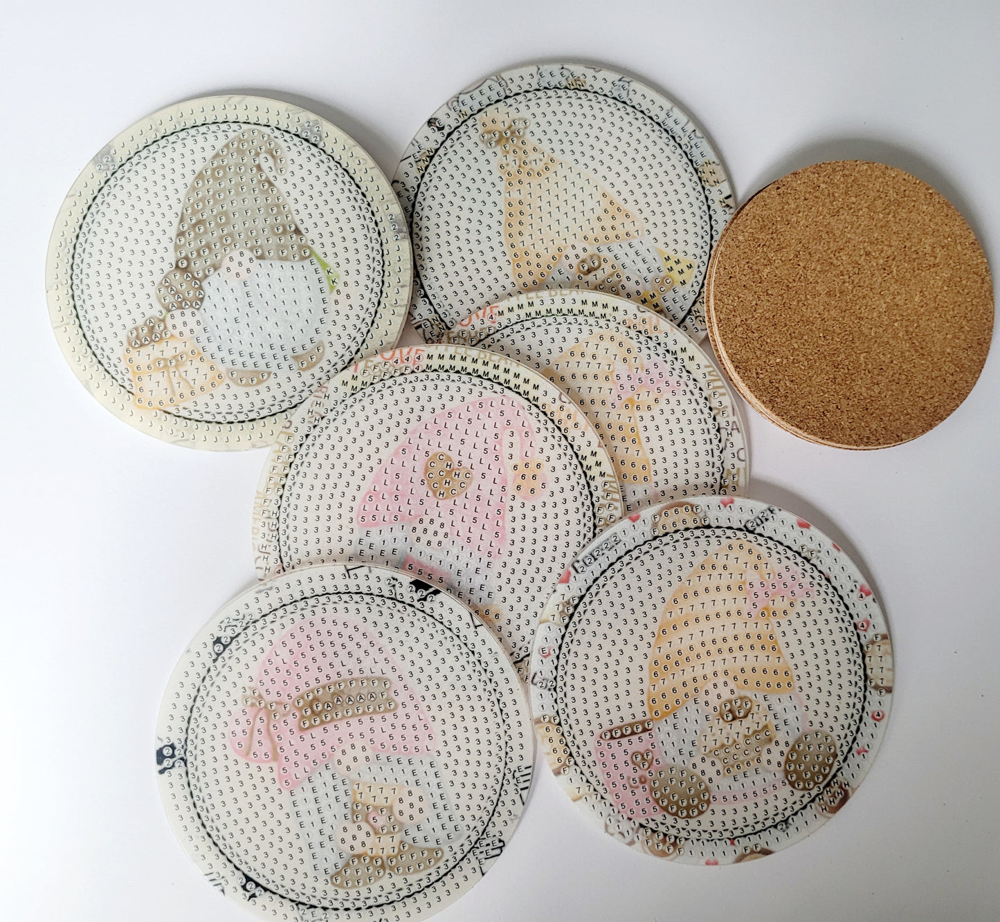 Diamond Art Gnome Coaster Set Kit