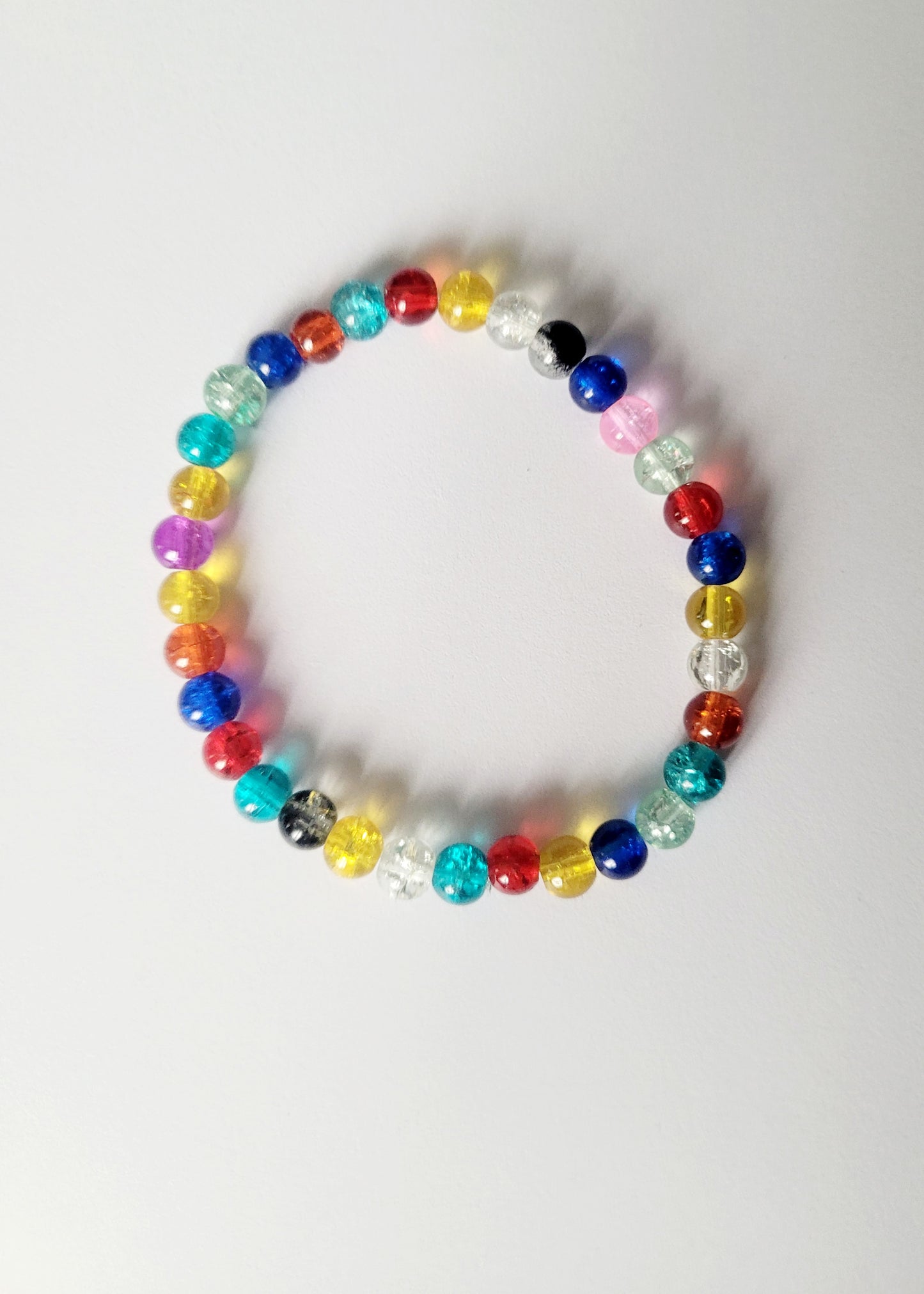 Rainbow Glass Beaded Bracelet