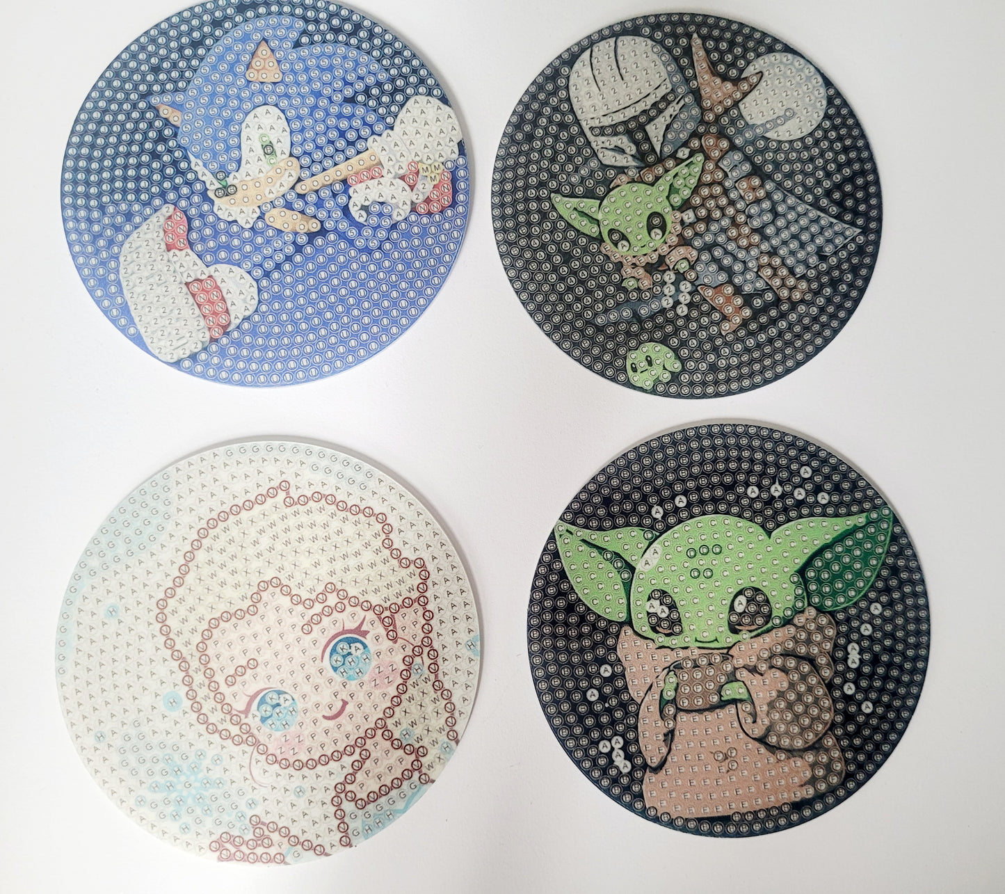 Diamond Art 'Character' Coaster Set Kit