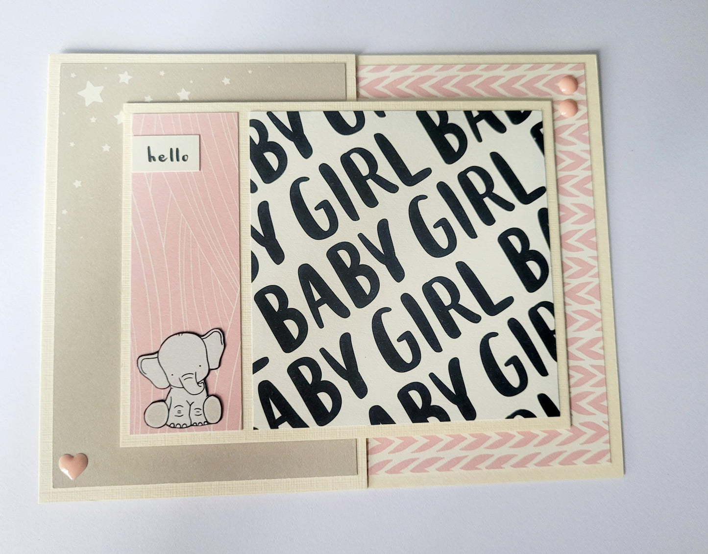 Baby Girl Flip Flap Card