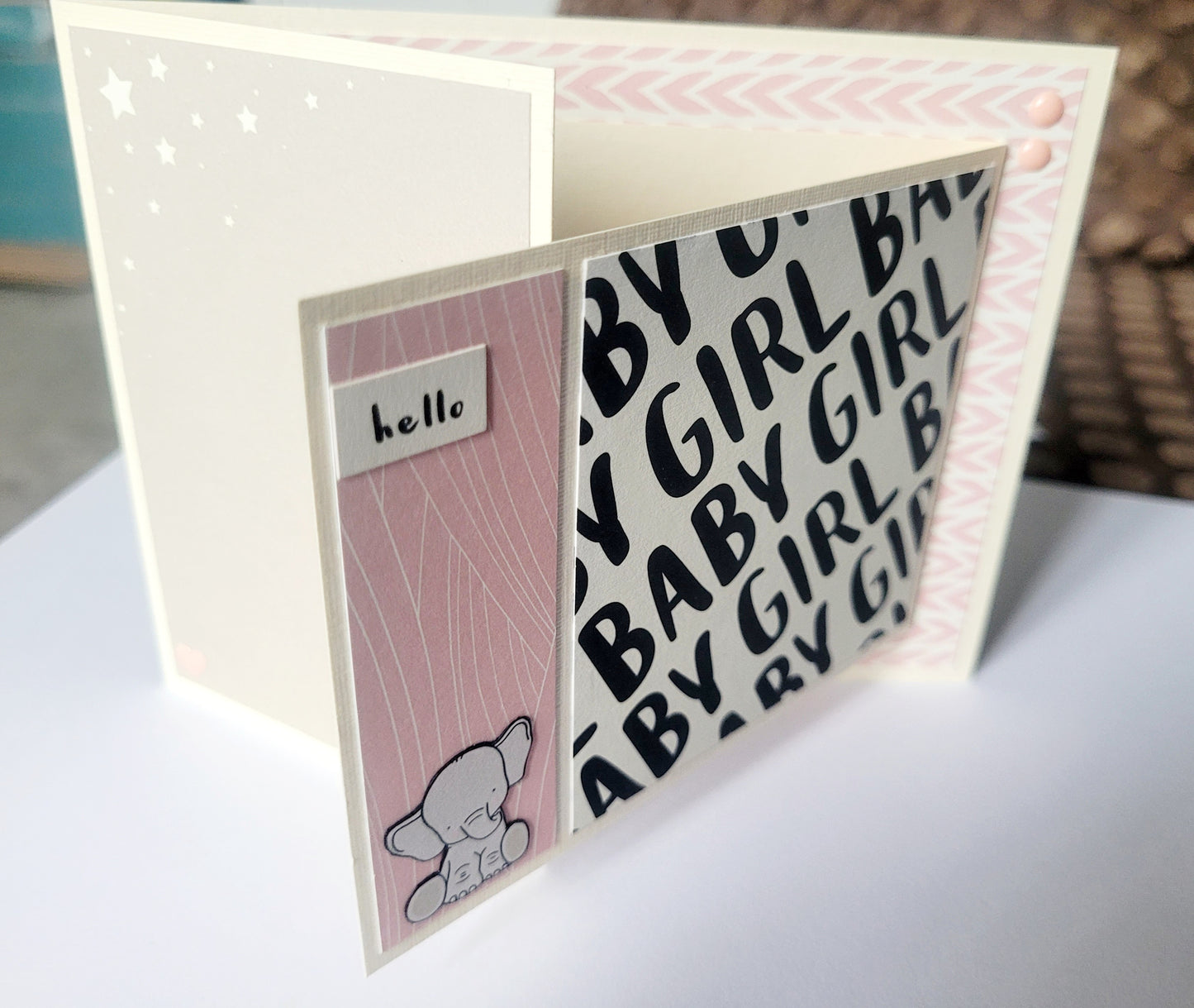 Baby Girl Flip Flap Card