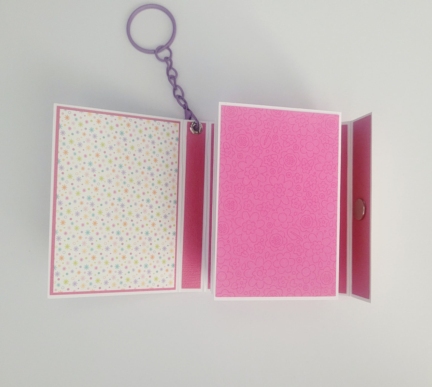 Handmade Keyring Photo Album - Fairy Garden