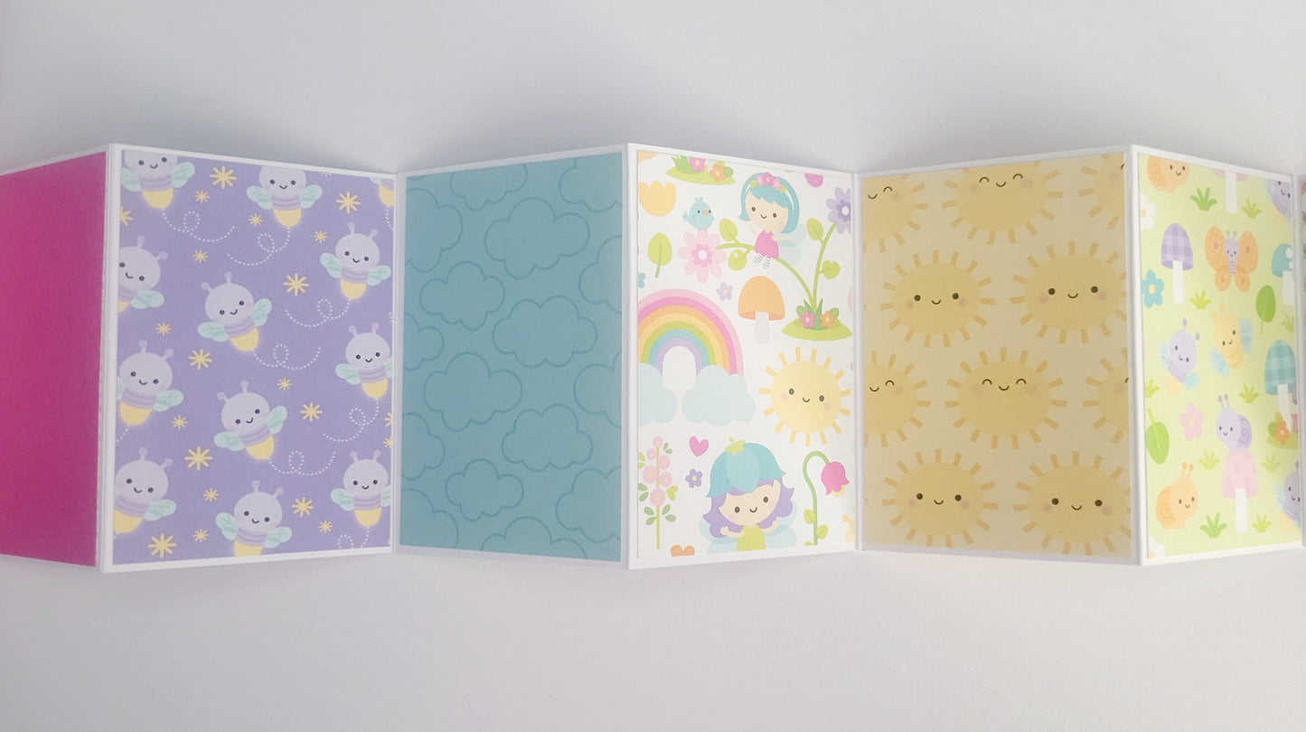 Handmade Keyring Photo Album - Fairy Garden