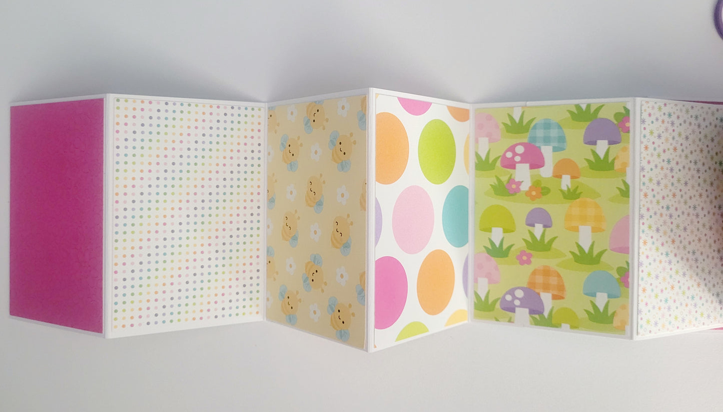 Handmade Keyring Photo Album - Fairy Garden
