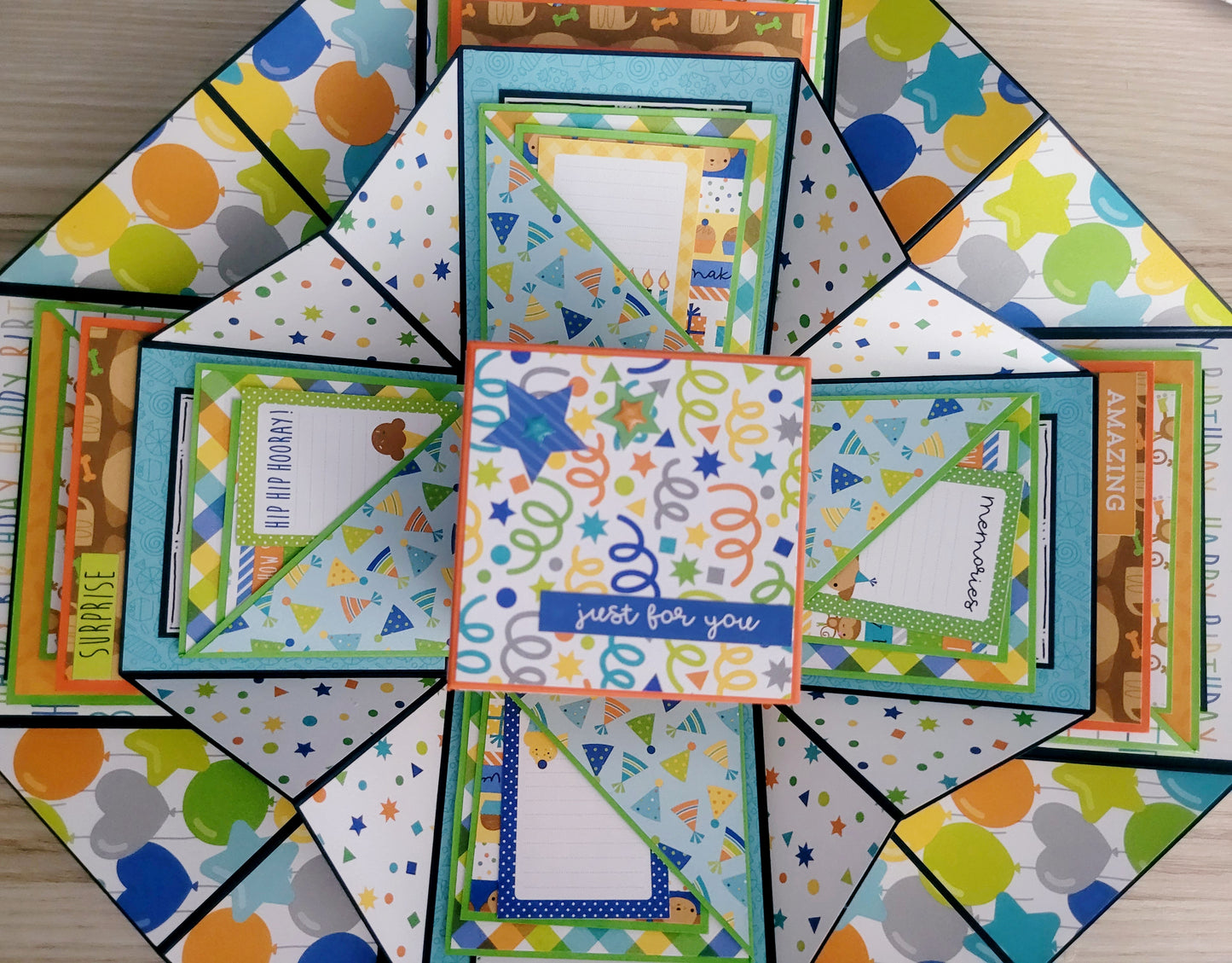 Handmade Explosion Box Album - Birthday