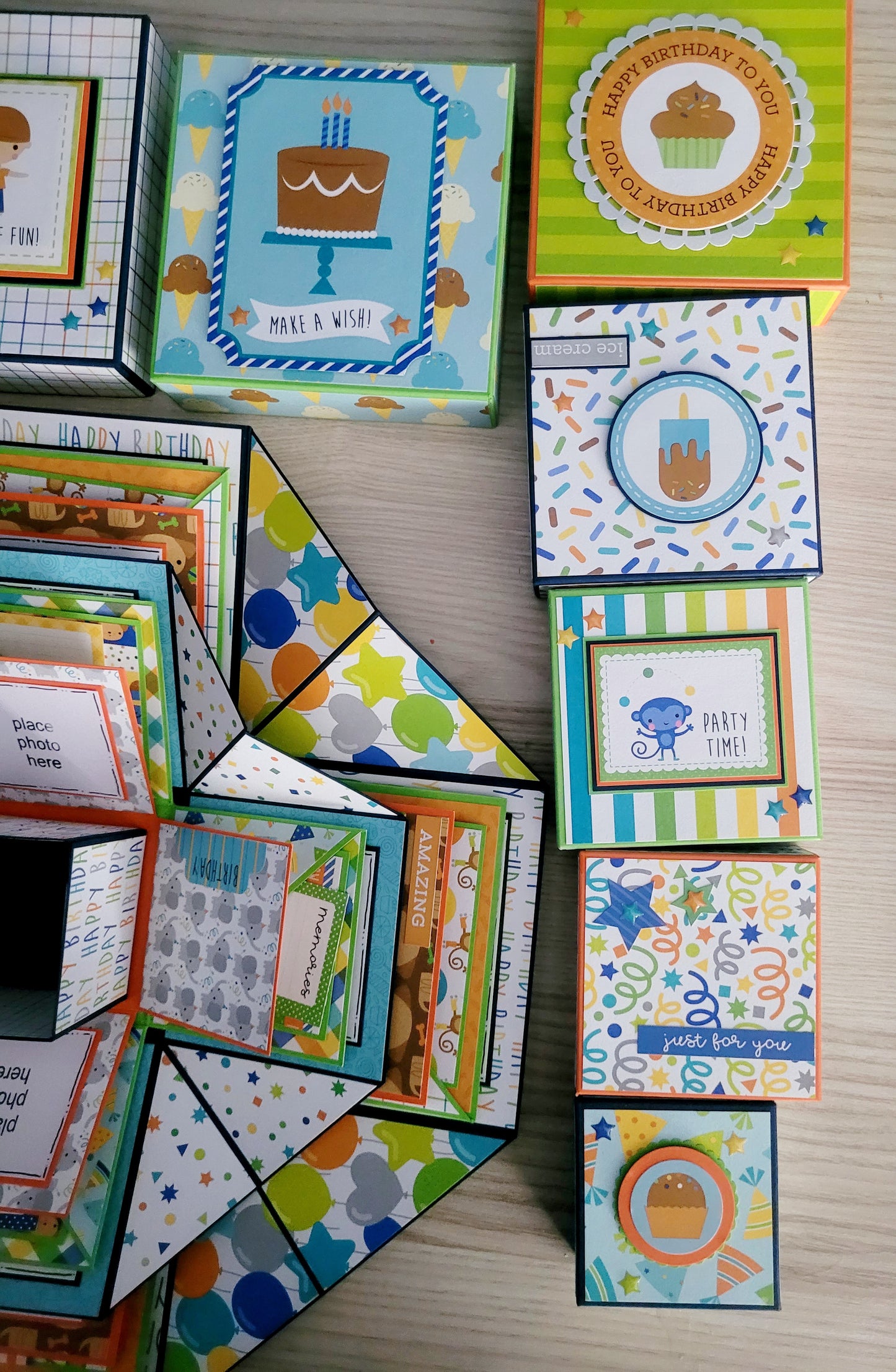 Handmade Explosion Box Album - Birthday