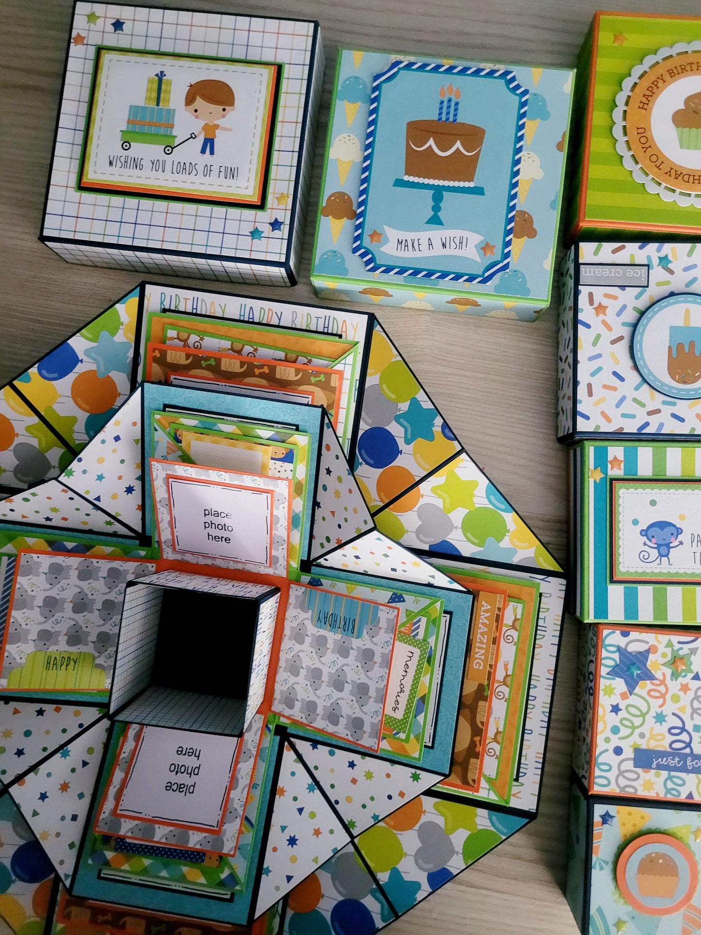 Handmade Explosion Box Album - Birthday
