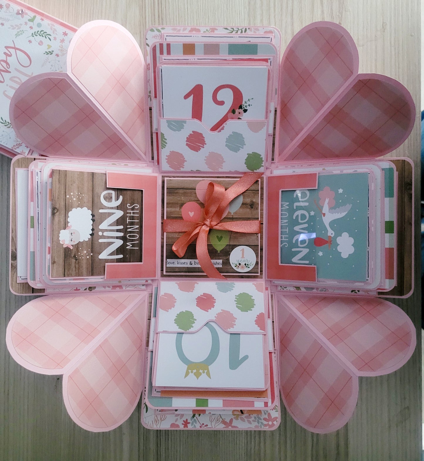 Handmade Explosion Box Album - 0-12mth Baby Girl