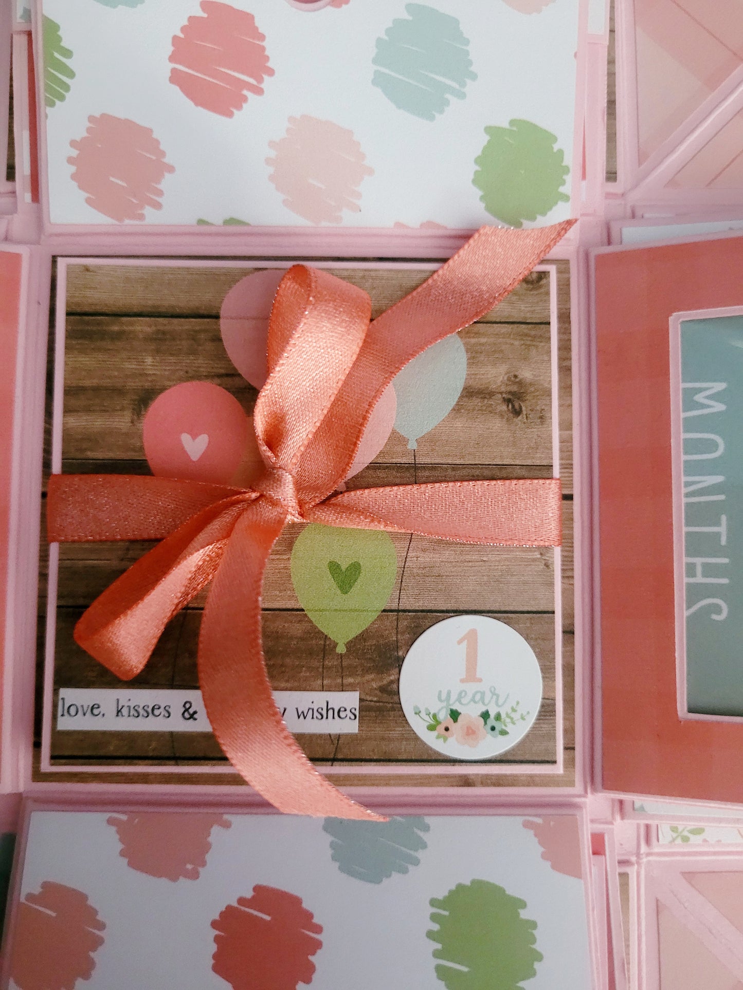 Handmade Explosion Box Album - 0-12mth Baby Girl