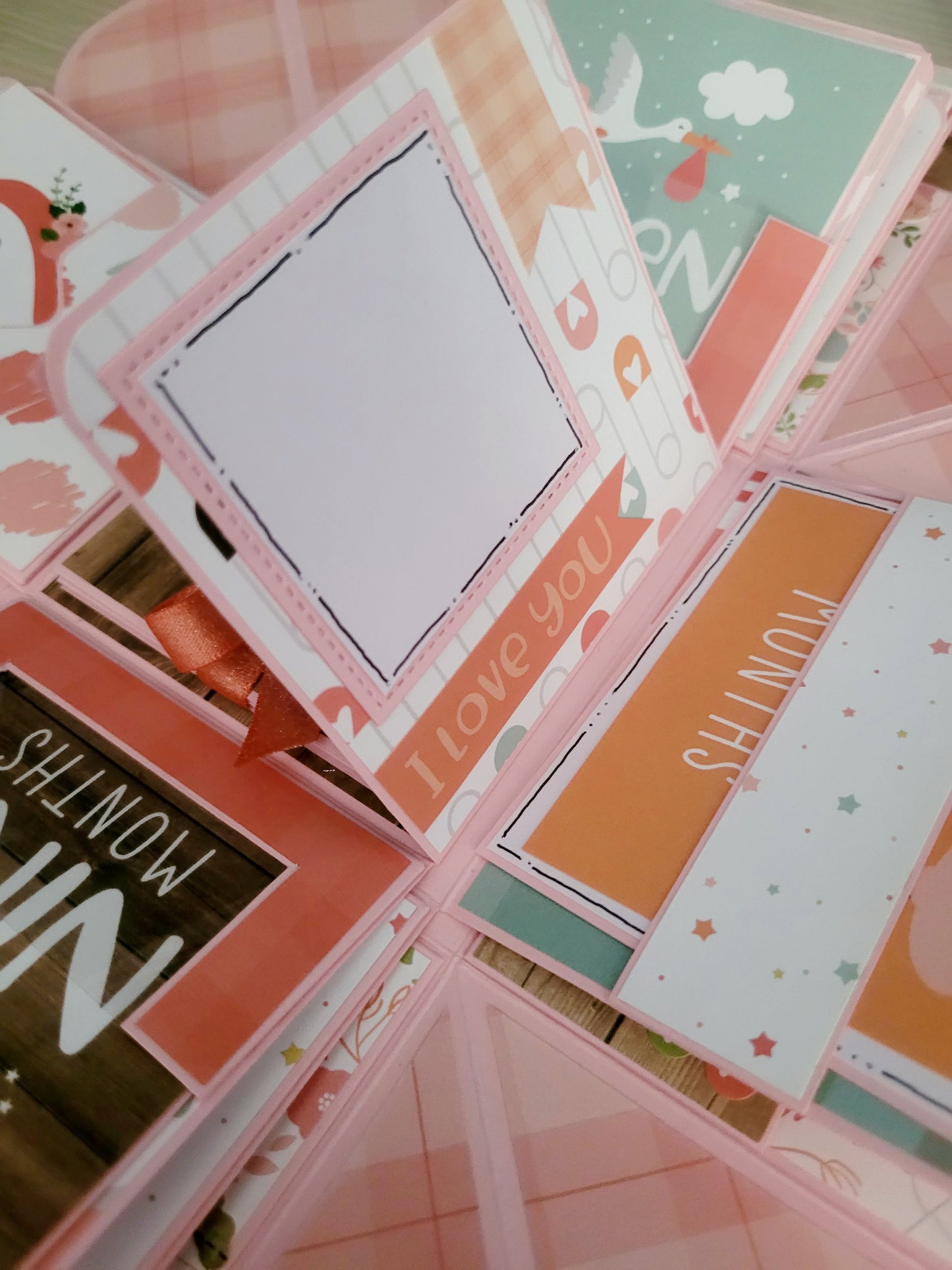 Handmade Explosion Box Album - 0-12mth Baby Girl