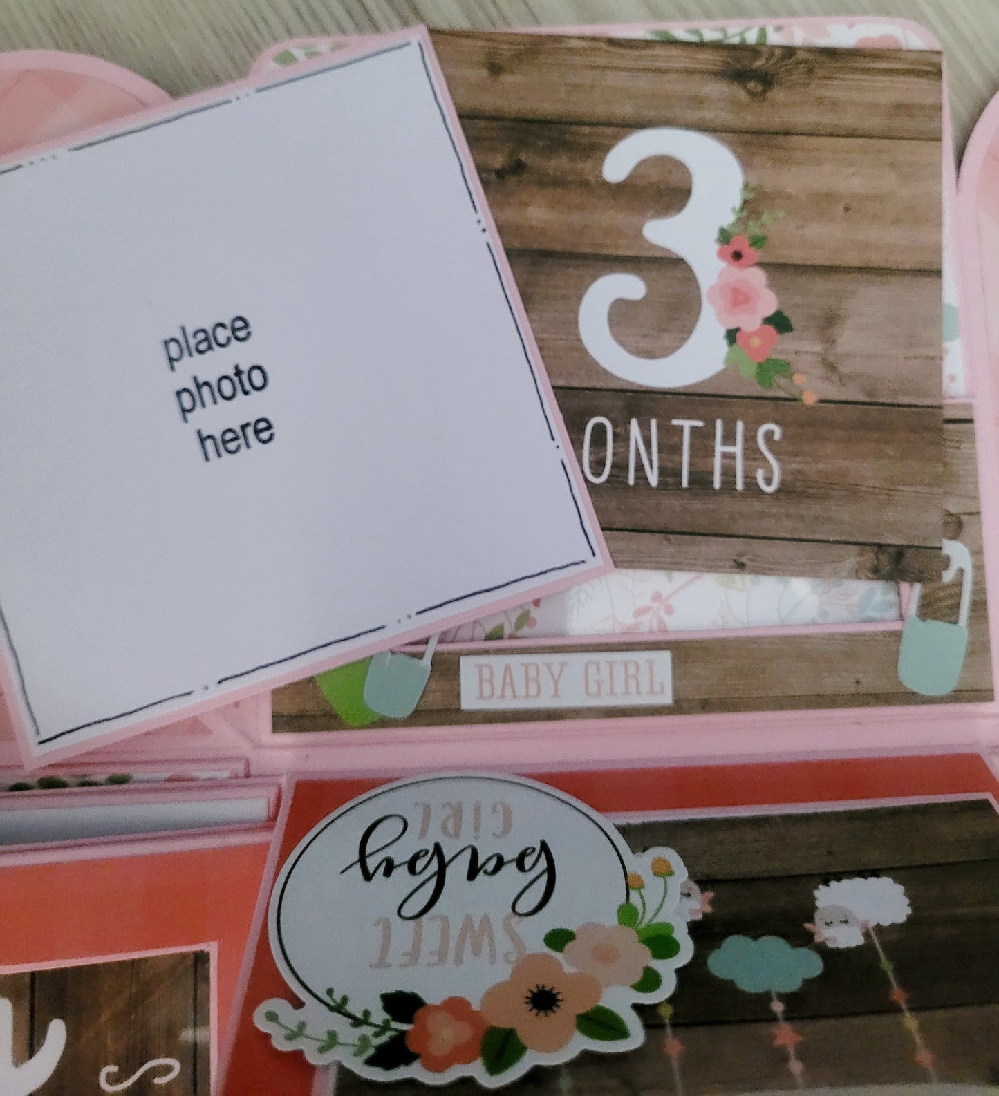 Handmade Explosion Box Album - 0-12mth Baby Girl