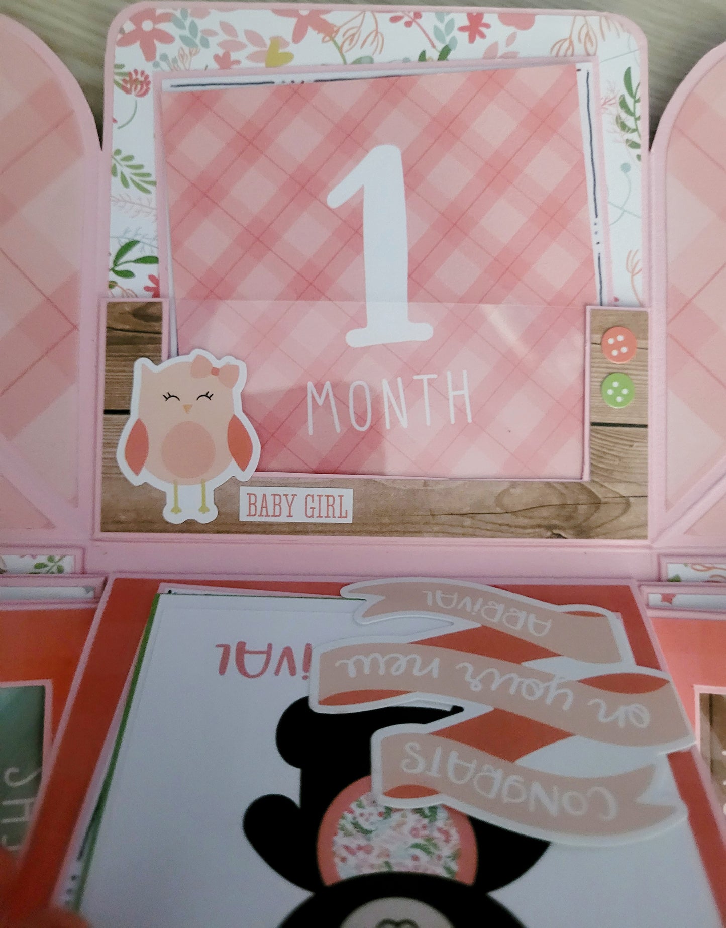 Handmade Explosion Box Album - 0-12mth Baby Girl