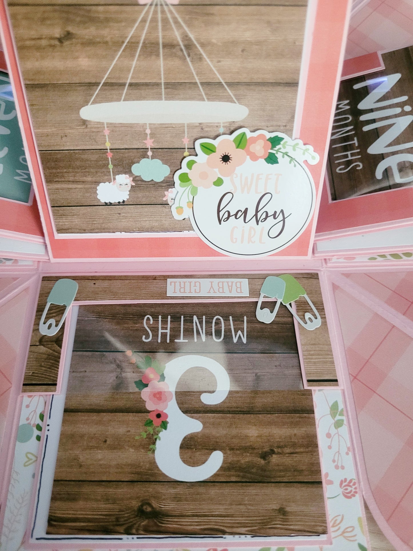 Handmade Explosion Box Album - 0-12mth Baby Girl