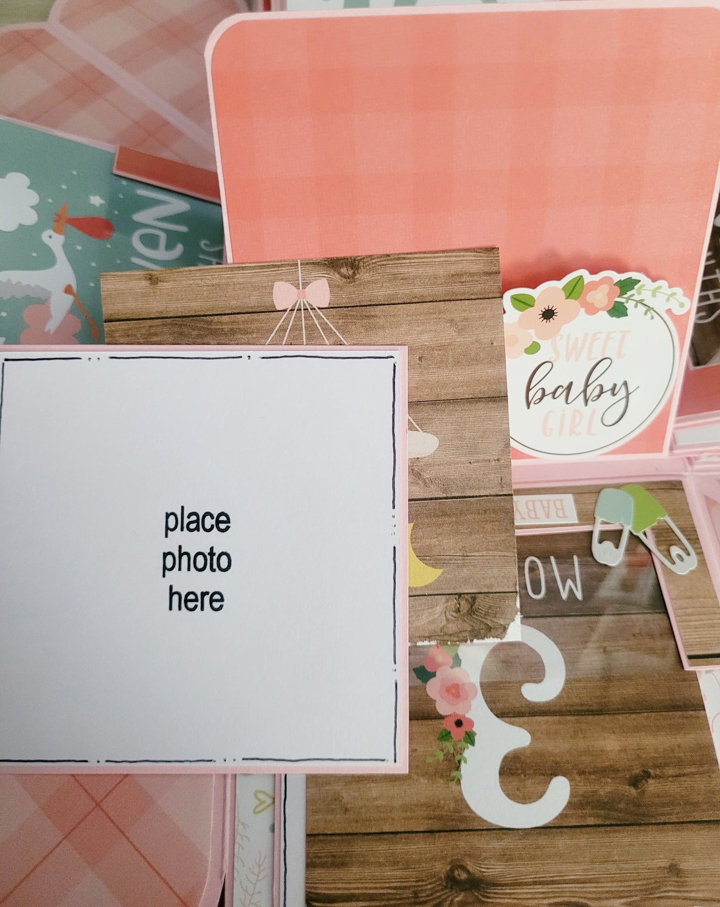 Handmade Explosion Box Album - 0-12mth Baby Girl
