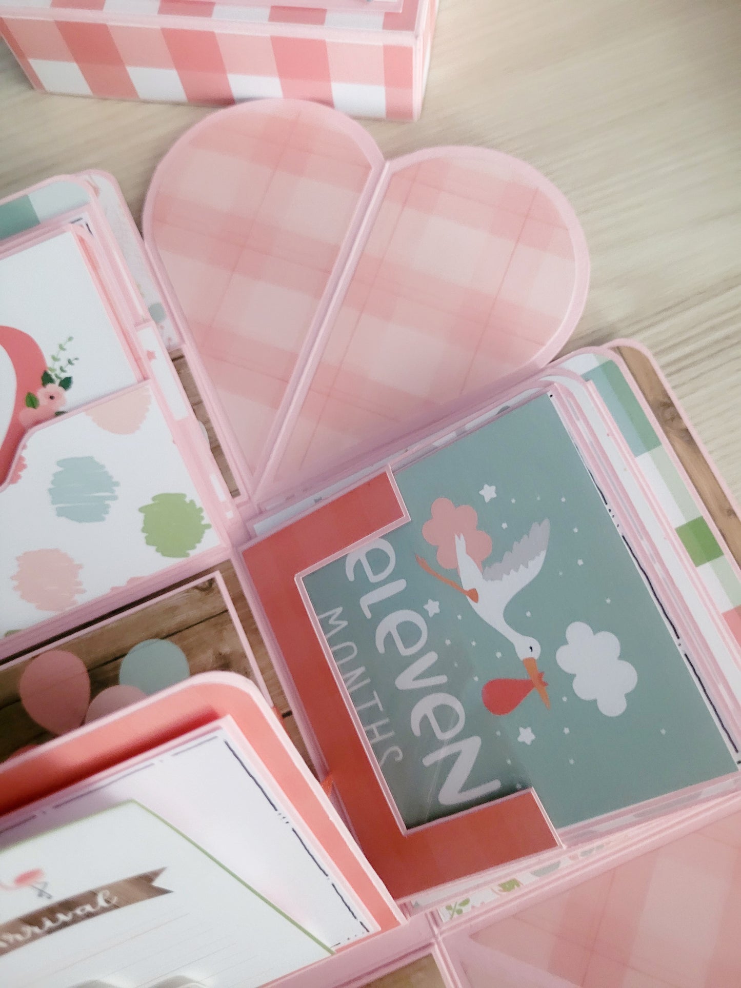 Handmade Explosion Box Album - 0-12mth Baby Girl