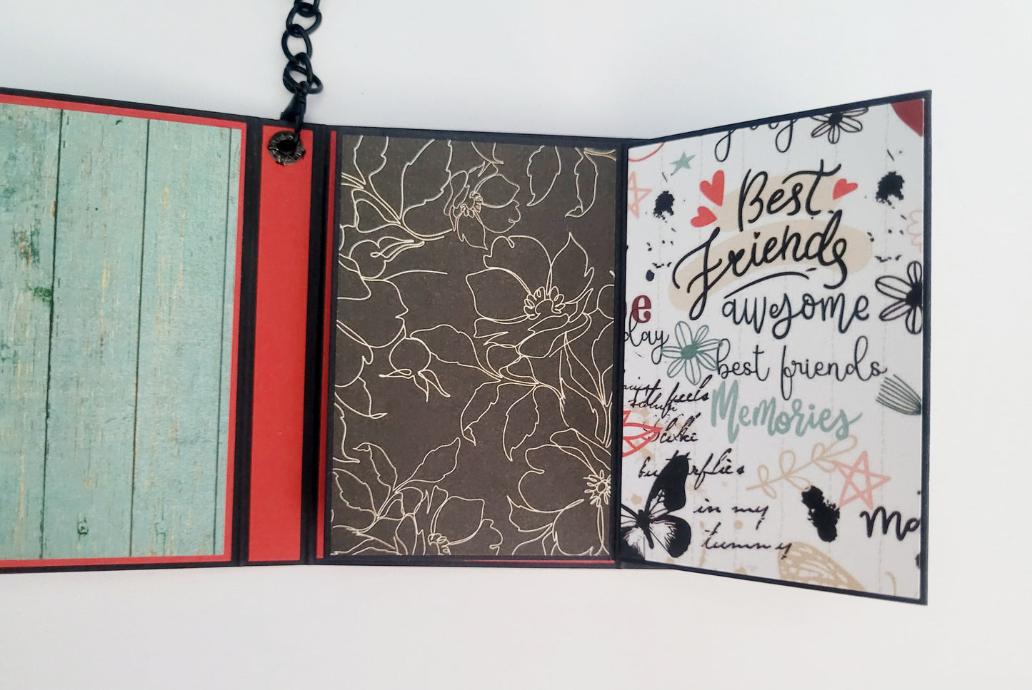 Handmade Photo Album Keyring - Best Friends
