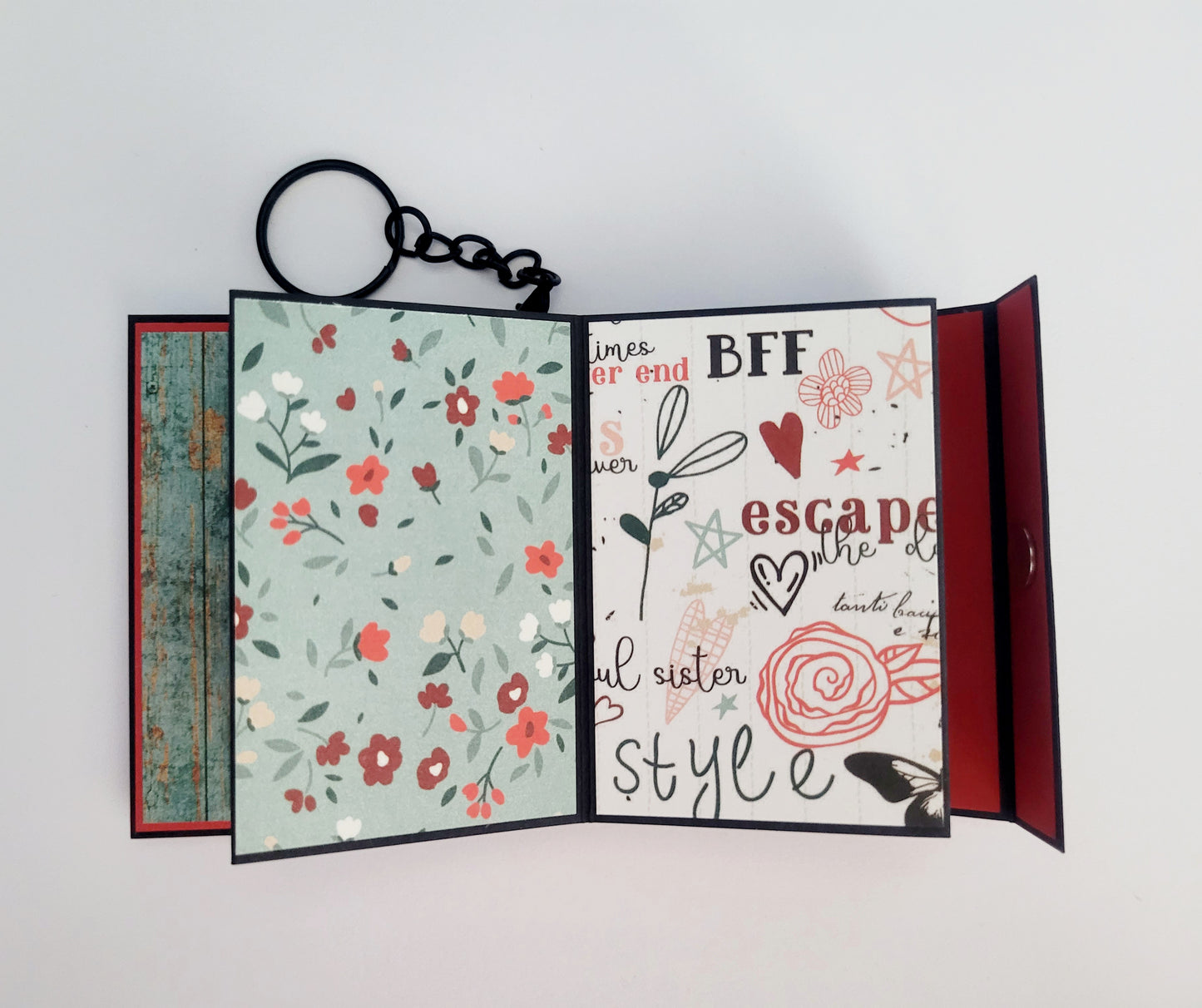 Handmade Photo Album Keyring - Best Friends
