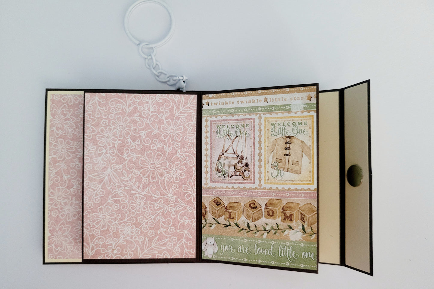 Handmade Photo Album Keyring - Little One