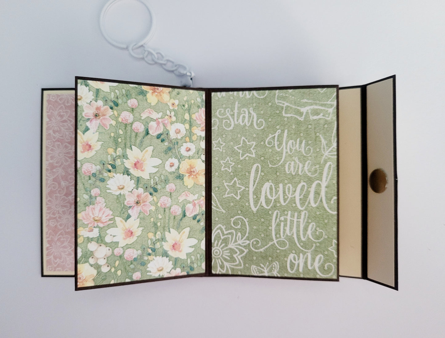 Handmade Photo Album Keyring - Little One