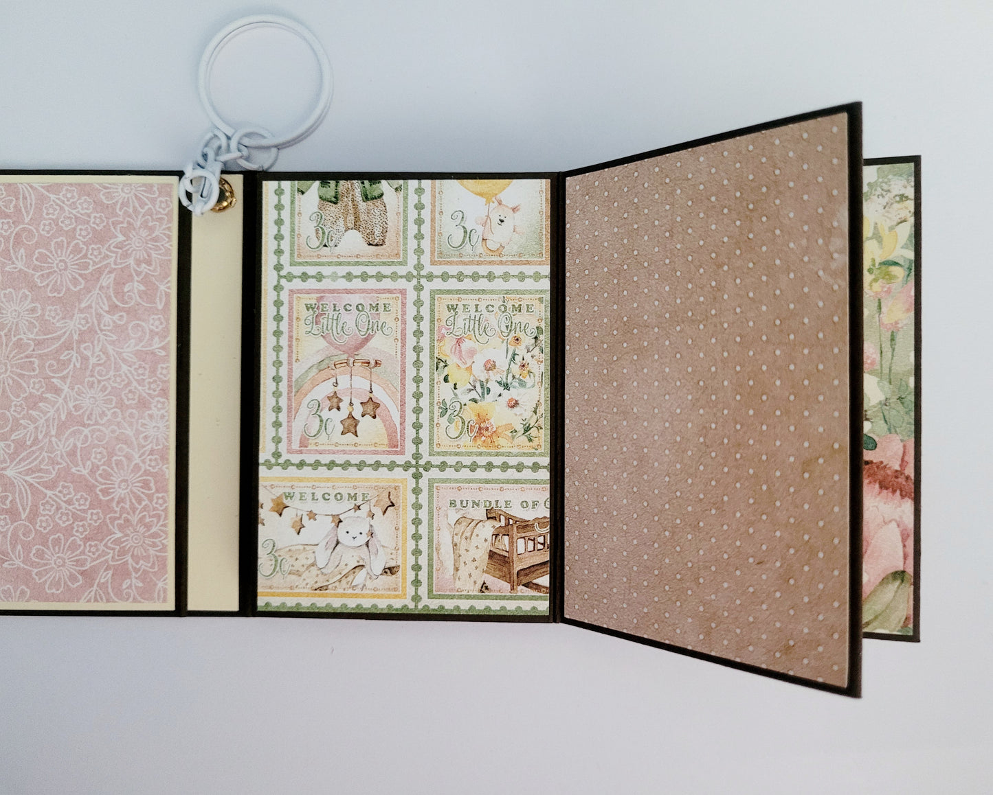Handmade Photo Album Keyring - Little One