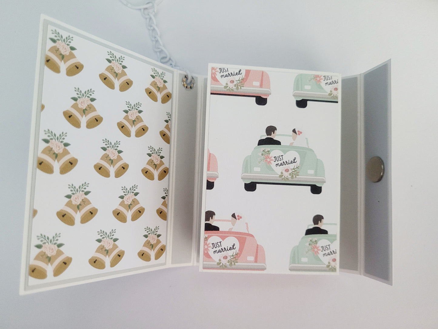 Handmade Photo Album Keyring - Wedding