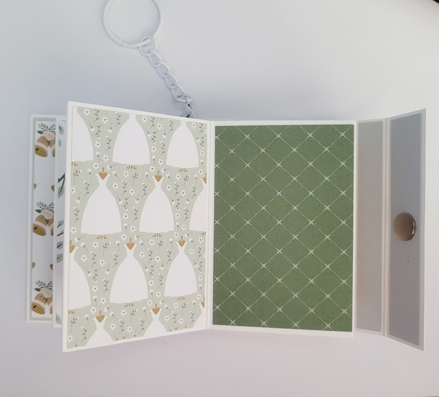 Handmade Photo Album Keyring - Wedding