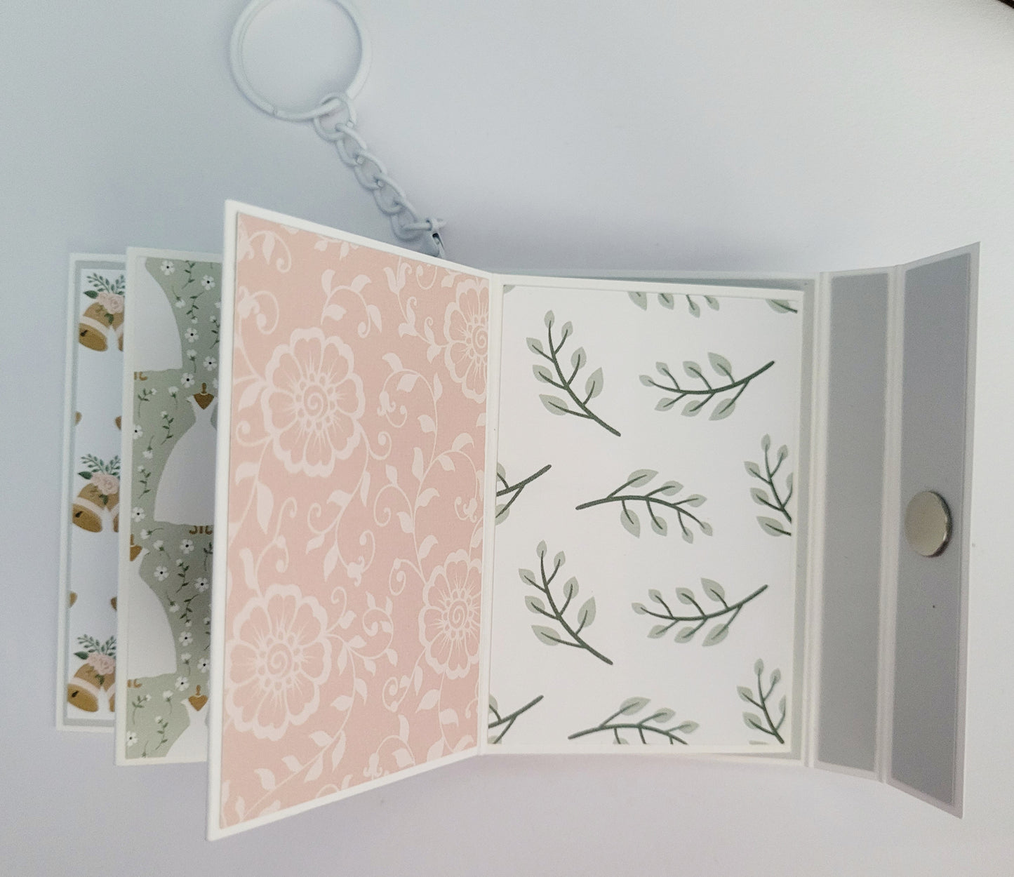 Handmade Photo Album Keyring - Wedding