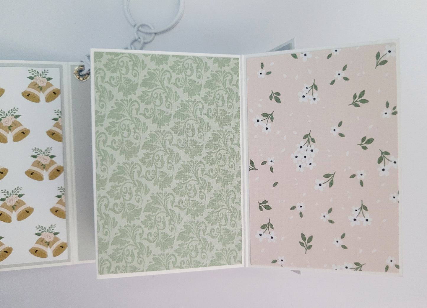 Handmade Photo Album Keyring - Wedding