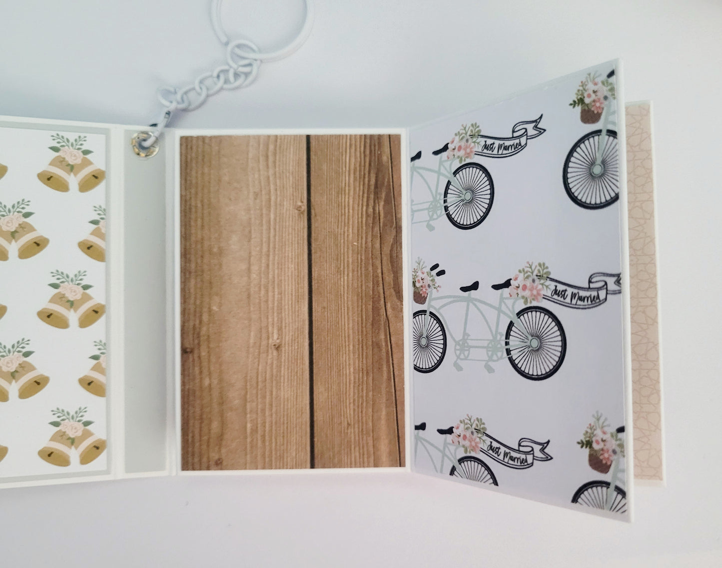 Handmade Photo Album Keyring - Wedding