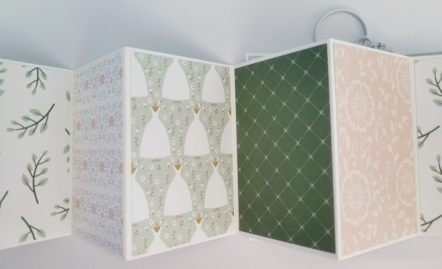 Handmade Photo Album Keyring - Wedding