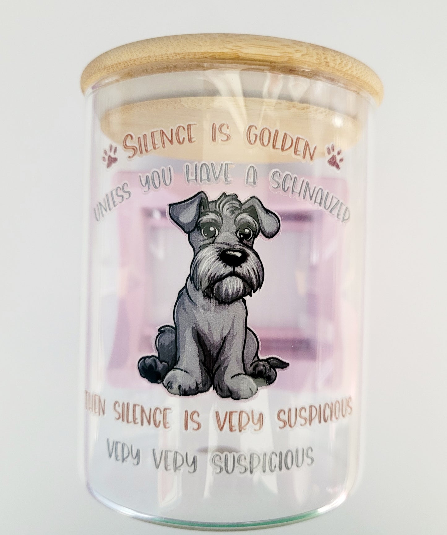 Glass Storage Jar - Schnauzer