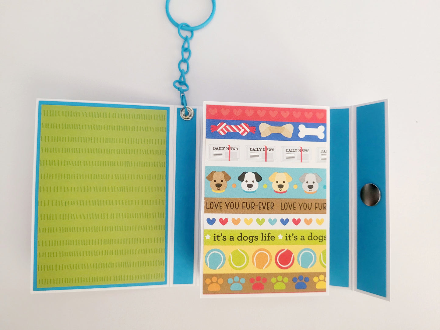 Handmade Photo Album Keyring - Dog
