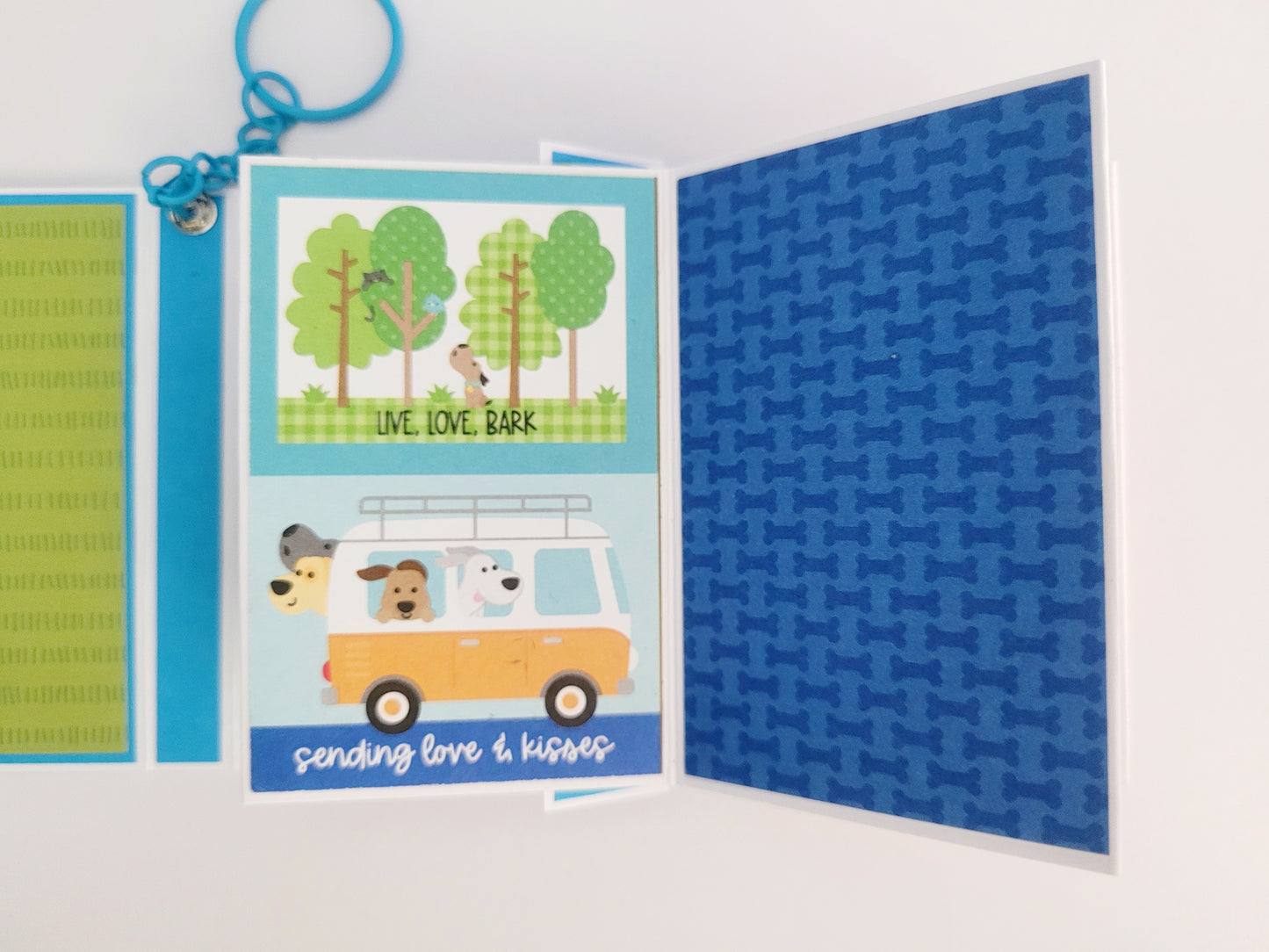Handmade Photo Album Keyring - Dog