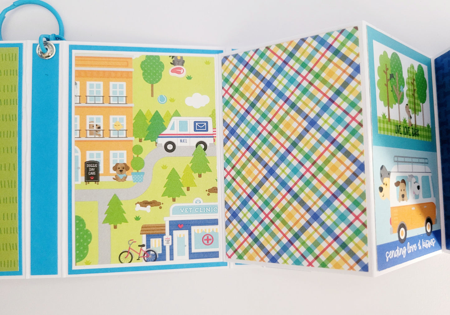 Handmade Photo Album Keyring - Dog