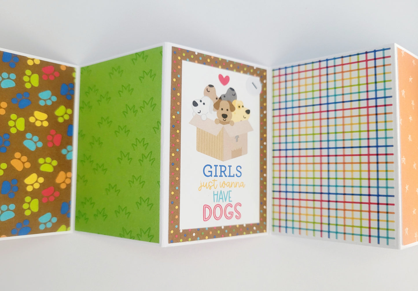 Handmade Photo Album Keyring - Dog