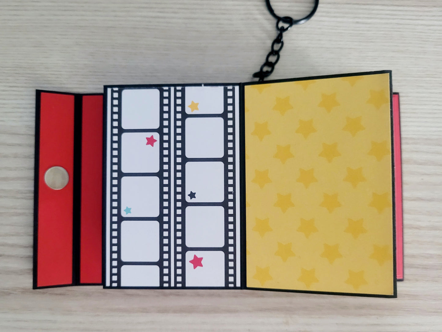 Handmade Photo Album Keyring - Magical Holiday