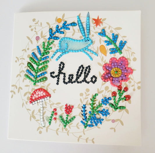 Diamond Art 'Hello' Card