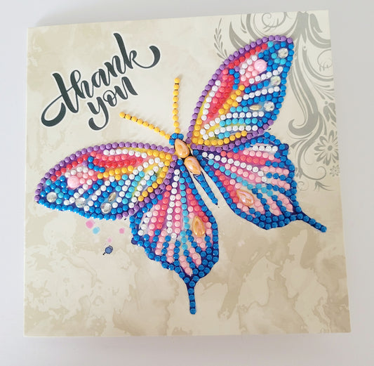 Diamond Art Thank You Card (Butterfly)