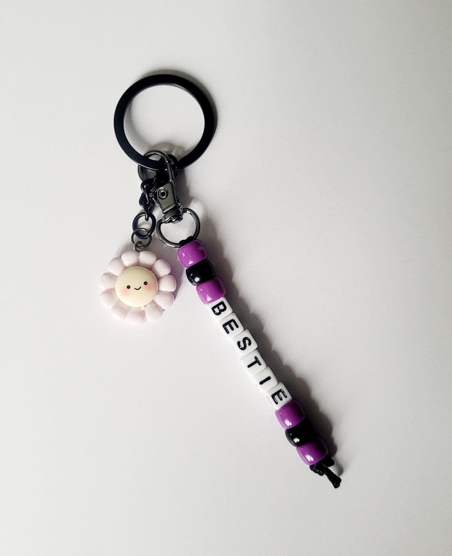 Beaded 'Bestie' Keyring