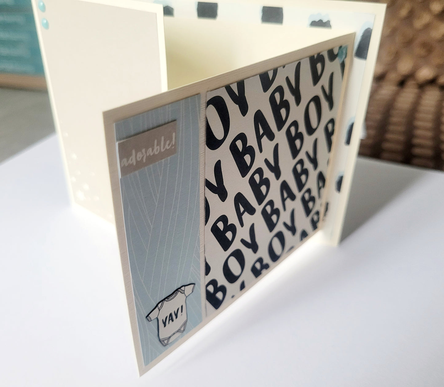 Baby Boy Flip Flap Card