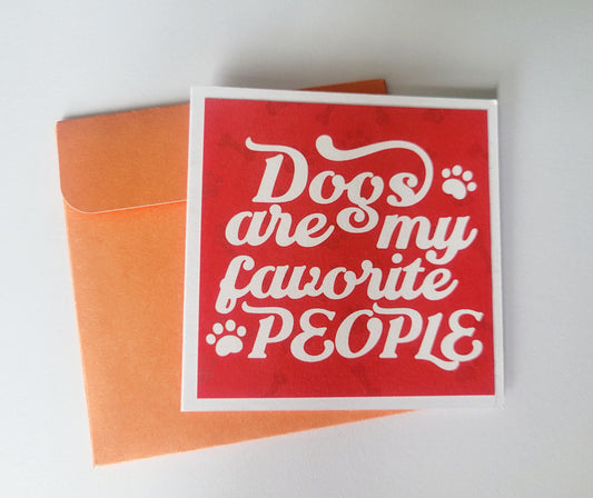 3x3" 'Favourite' Dog Notecard & Envelope